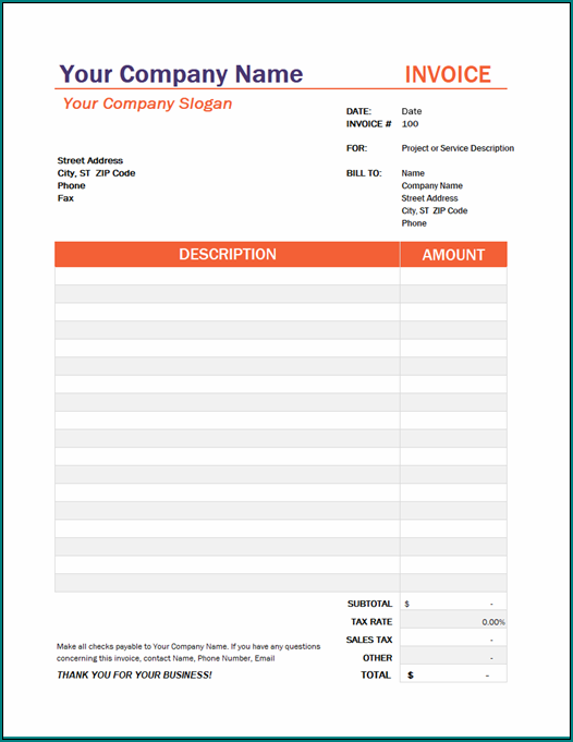 Business Invoice Template Sample Bogiolo