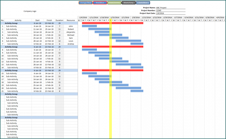 Example Of Construction Schedule Template Bogiolo