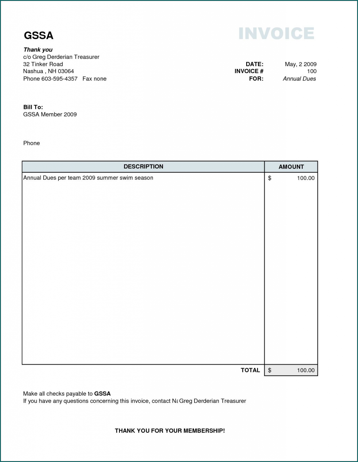 Free Printable Simple Invoice Template Word Bogiolo