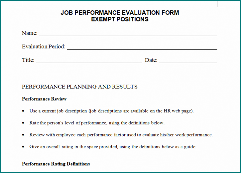 Performance Evaluation Template Bogiolo