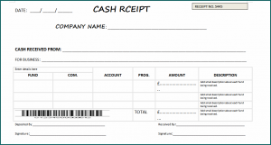 Advance Payment Receipt Template