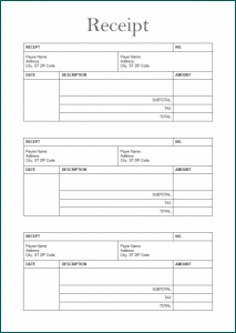 》Free Printable Blank Receipt Form