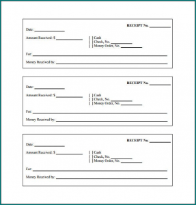 Blank Receipt Template Example | Bogiolo