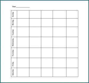 》Free Printable Blank Schedule Template