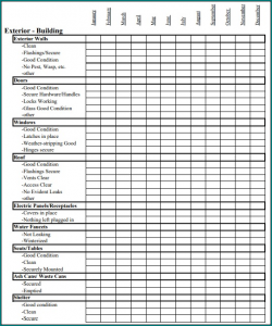 Building Maintenance Checklist Template Example