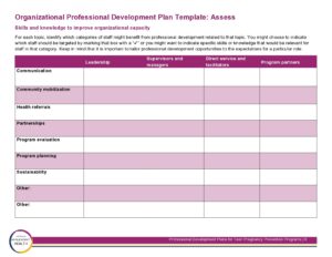 Business Development Planning Template Sample