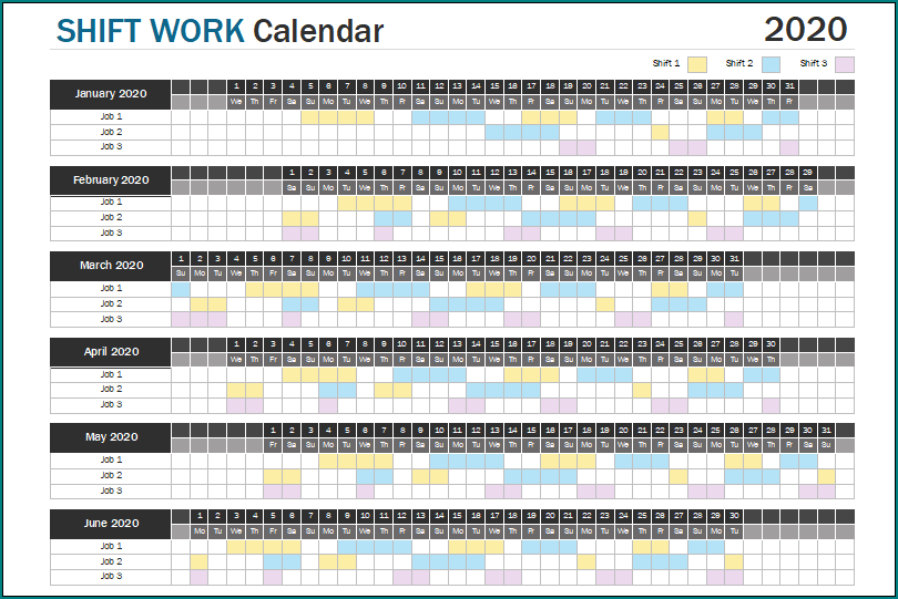 Calendar For Schedule Template