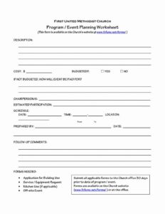 Church Event Planning Template
