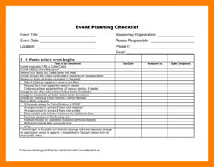 Company Event Planning Template