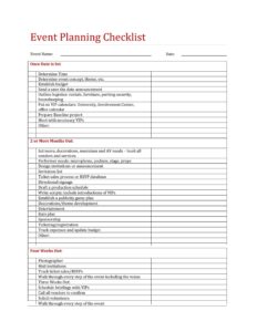 Company Event Planning Template Example