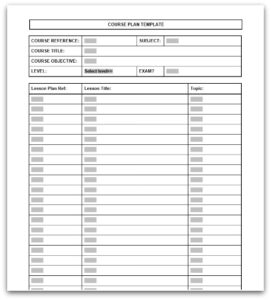 Course Planning Template