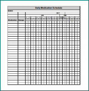 》Free Printable Daily Medication Schedule Template