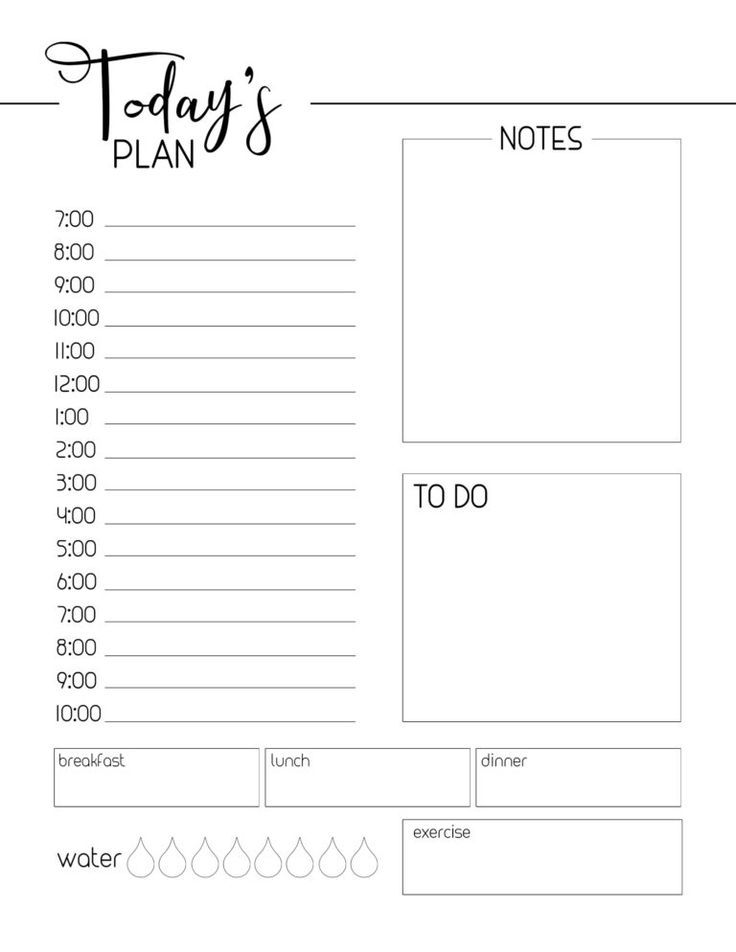 Day-to-day Planner Template Sample