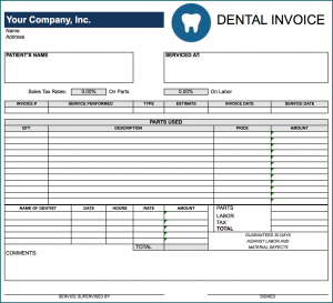 Dentist Receipt Template Sample