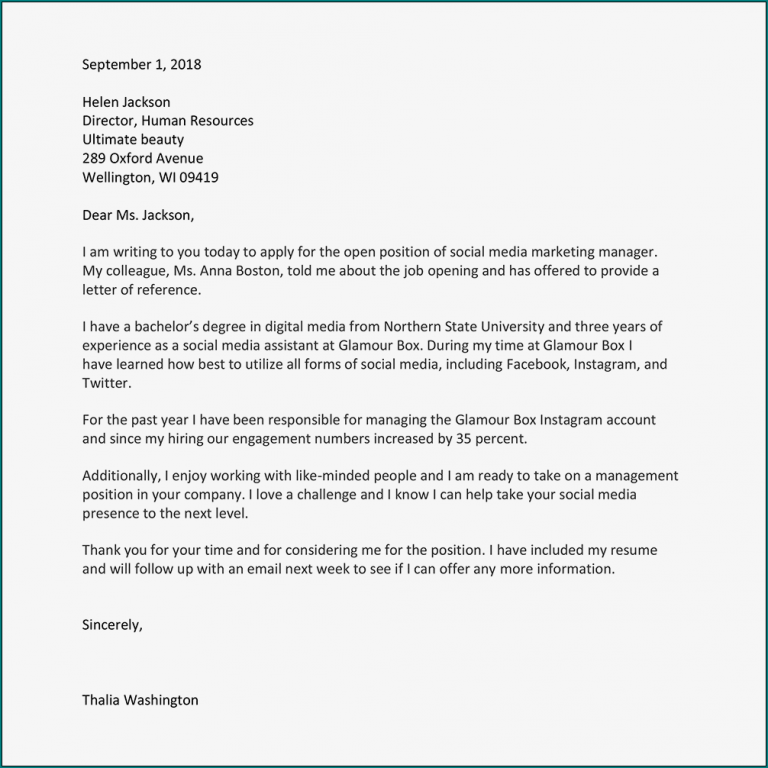 》Free Printable Application Letter Template | Bogiolo