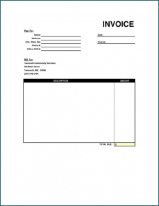 Example of Basic Invoice Template