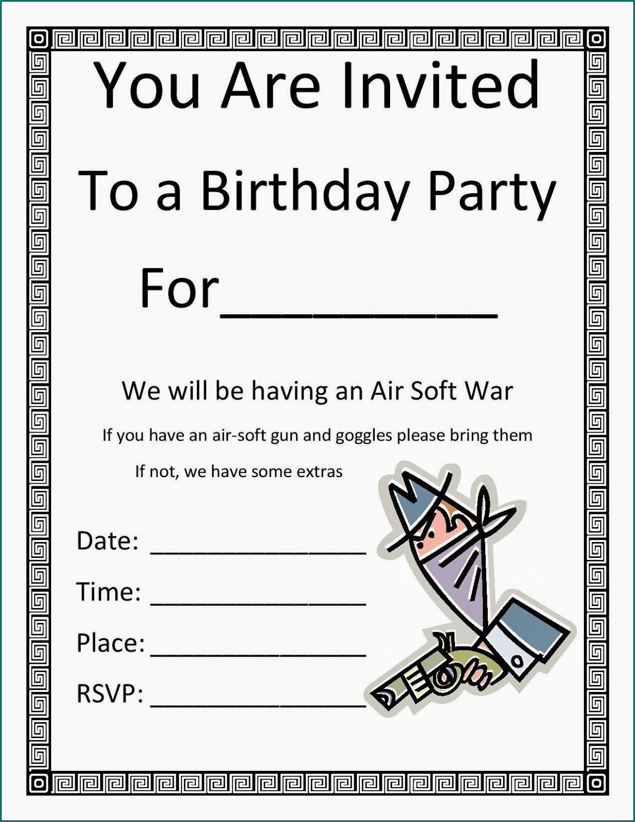 Example of Birthday Invitation Templates Word