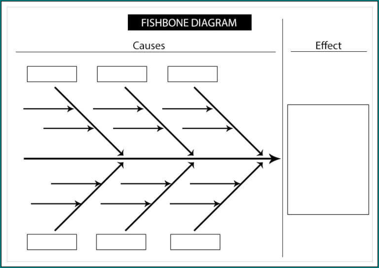 Example of Blank Fishbone Diagram Template