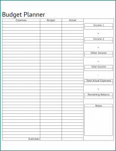 Example of Budget Planner Template | Bogiolo