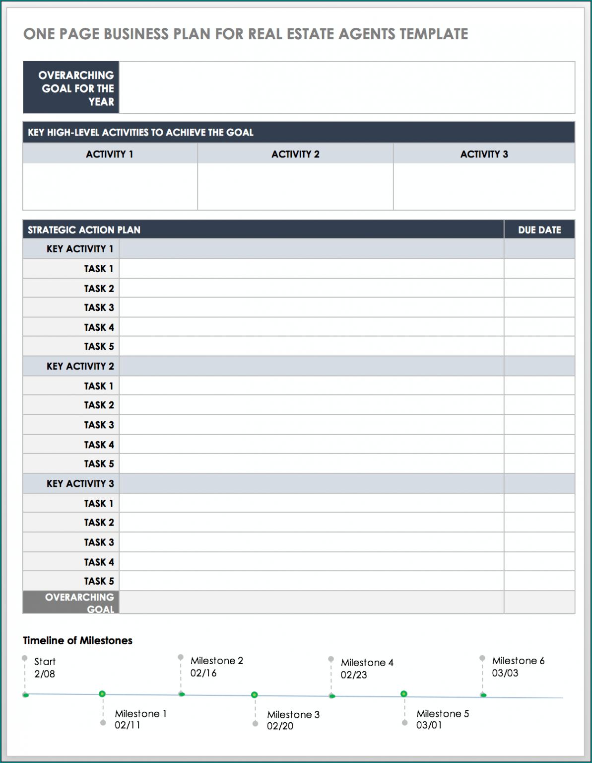 》Free Printable Business Plan Template Excel