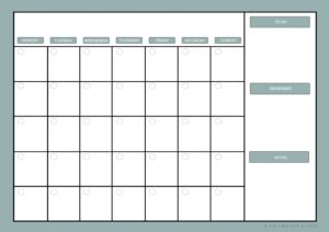 A3 Printable Calendar a3 printable monthly planner diy monthly planner dry erase