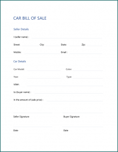 》free Printable Car Deposit Receipt Template