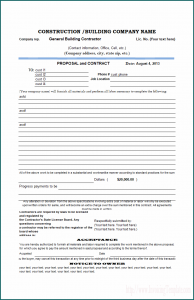 Example of Contractor Proposal Form | Bogiolo