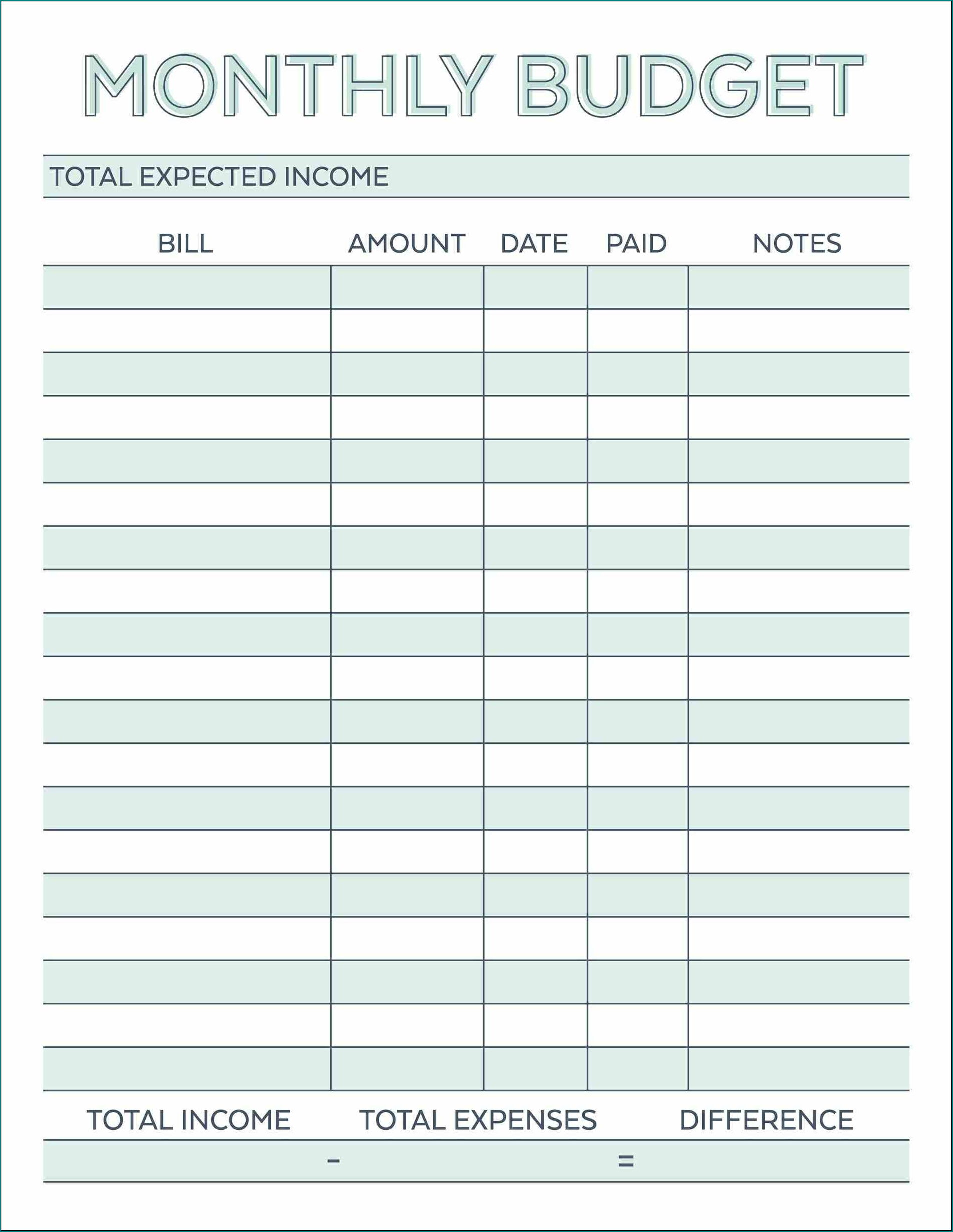 Example of Excel Budget Template | Bogiolo