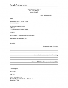 Example of Formal Business Letter
