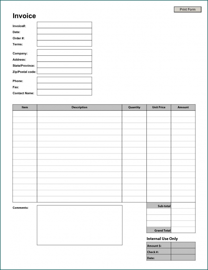  Free Printable Home Repair Receipt Template Bogiolo