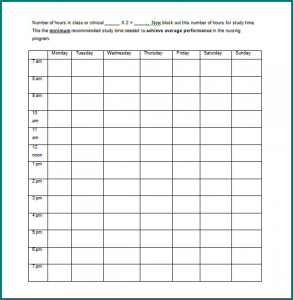 》Free Printable Nursing Schedule Template