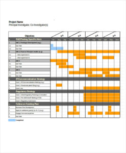 Example of Printable Project Chart Template
