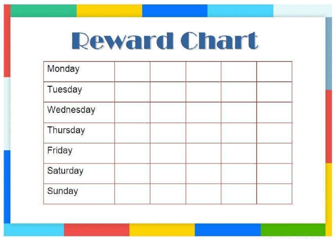 Example of Printable Reward Chart Template