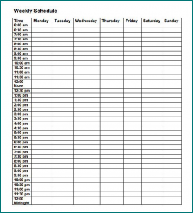 Example of Restaurant Schedule Template | Bogiolo