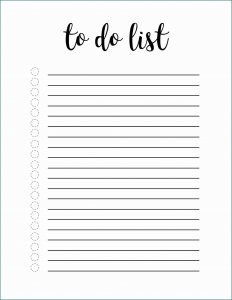 》Free Printable To Do List Template