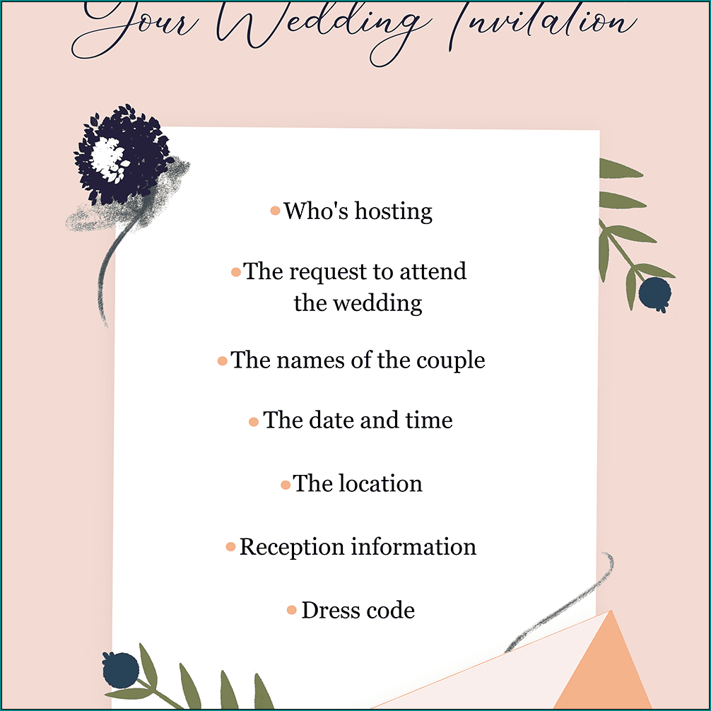 Example of Wedding Invitation Wording Template