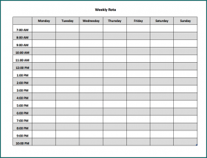 》Free Printable Weekly Schedule Template Word