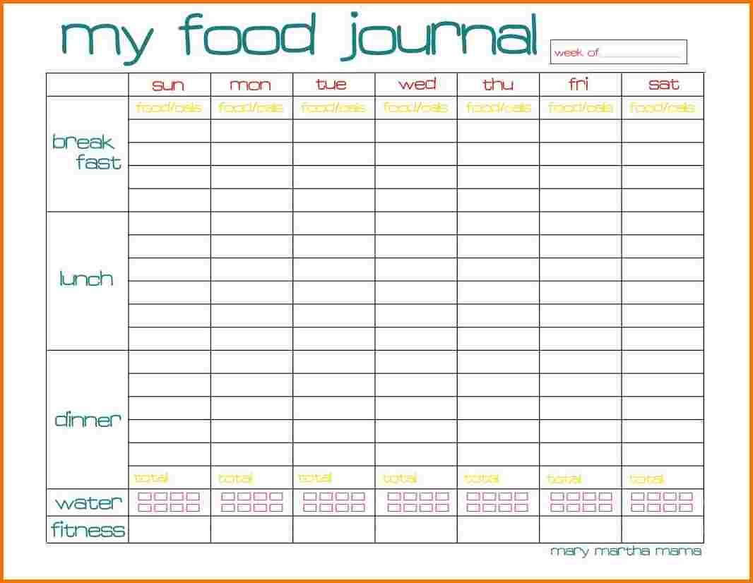 √ Weekly Calorie Counter Chart Printable Pictures To Pin On Free Printable Calorie Counter Sheet