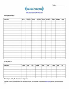 Exercise Planning Template Example