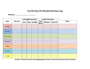 Exercise Planning Template Sample