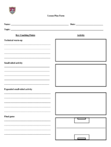 Football Practice Planner Template Example