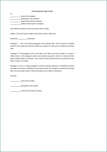 Formal Business Letter Sample