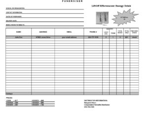 Fundraiser Planning Template Example