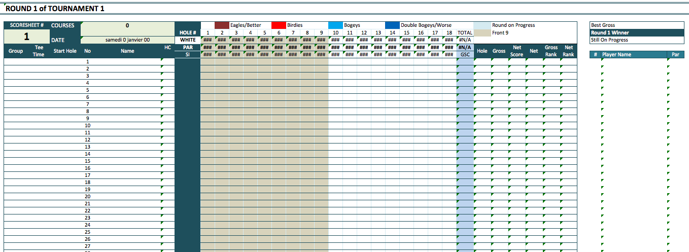 Golf Tournament Planning Template Example