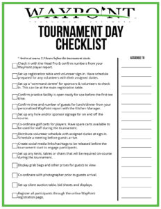 Golf Tournament Planning Template Sample