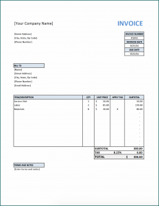 Handyman Receipt Template Example