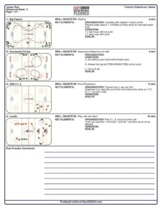 Hockey Practice Planner Template