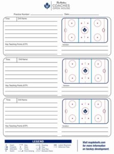 Hockey Practice Planner Template Sample