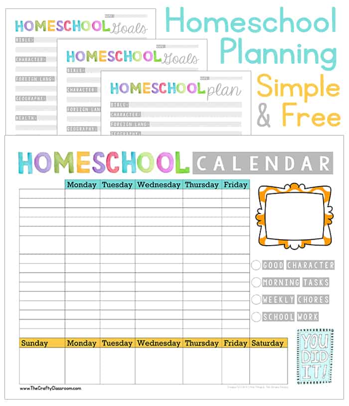 Homeschool Daily Planner Template Sample