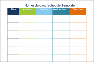 Homeschooling Schedule Template